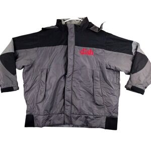 Dish Network Uniform Jacket Men's 3XL Gray Black Embroidered Logo Workwear